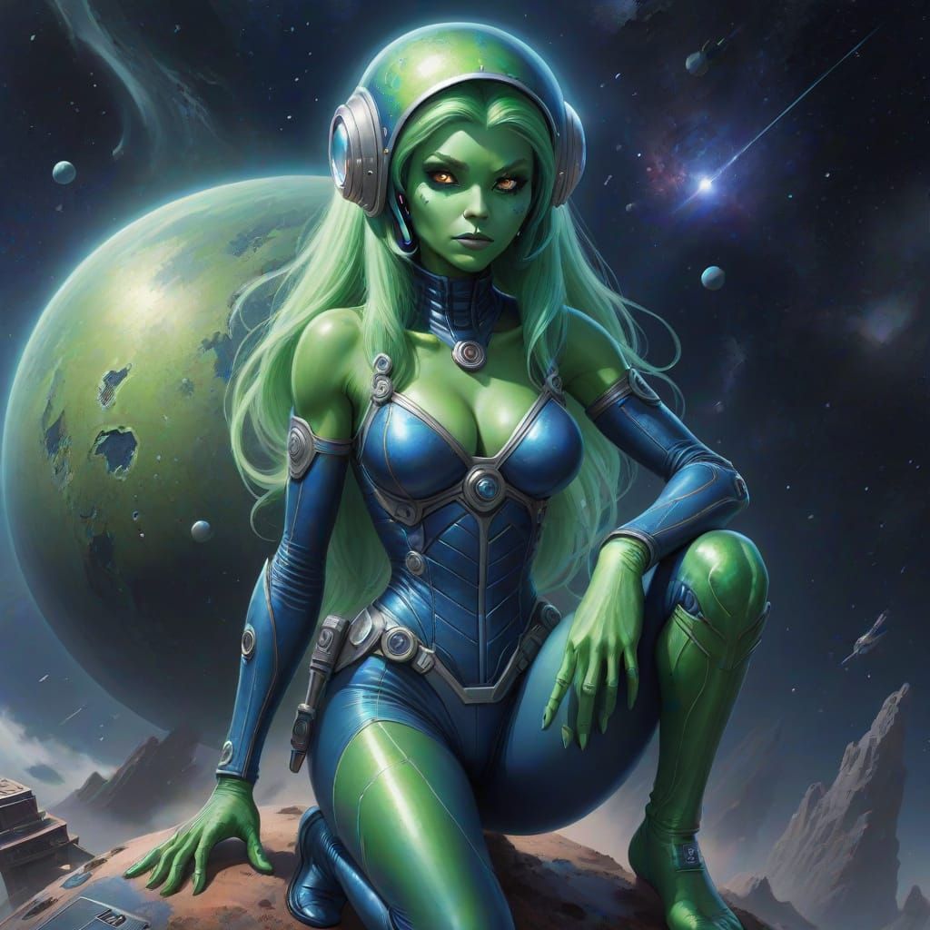 Ethereal Fantasy Alien Pin-up