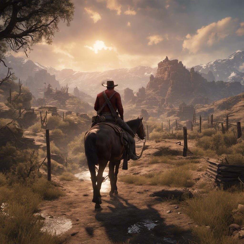 Arthur Morgan: Detailed Matte Painting in Deep Color