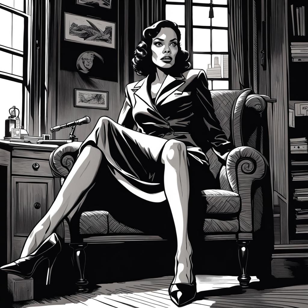 Rosario Dawson as 1940s Noir Heroine