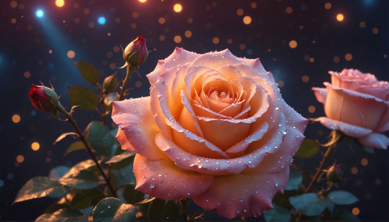 Sparkling Rose: A Nighttime Fantasy