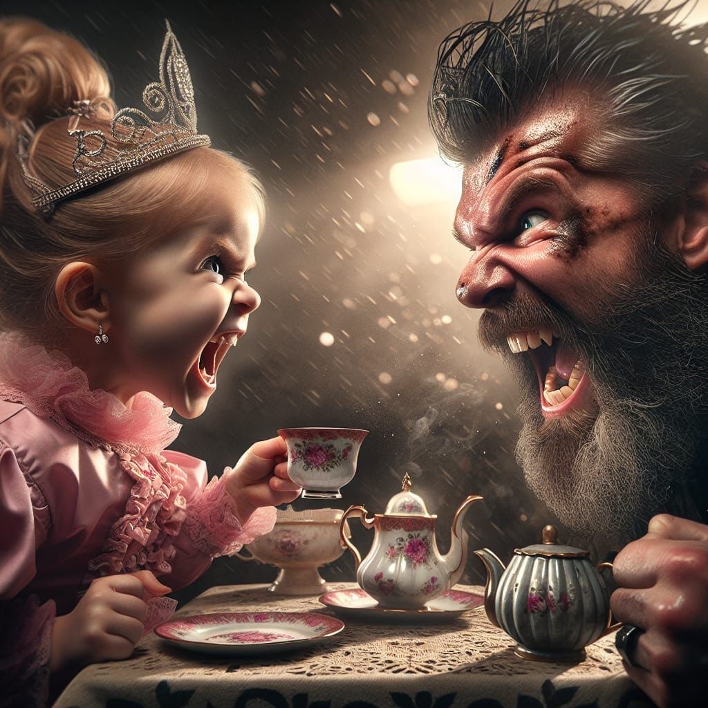 Fierce Tea Party Face-Off: Princess vs Barbarian