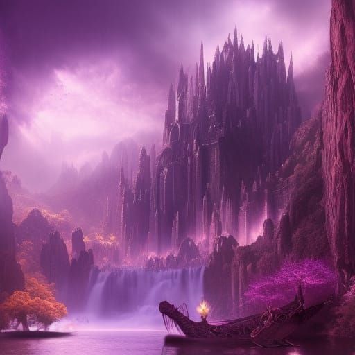 Purple Glow: An Epic Digital Painting