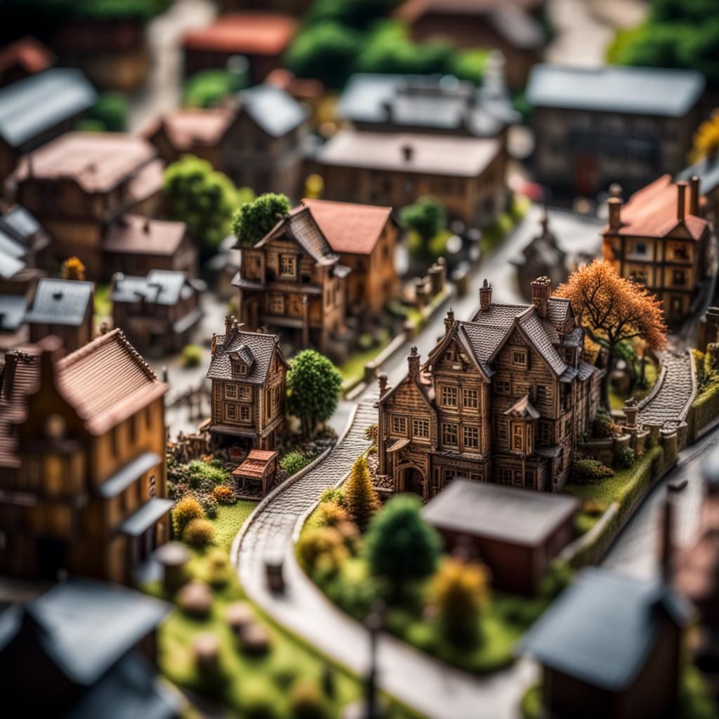 Hyperrealistic Miniature World in High Definition