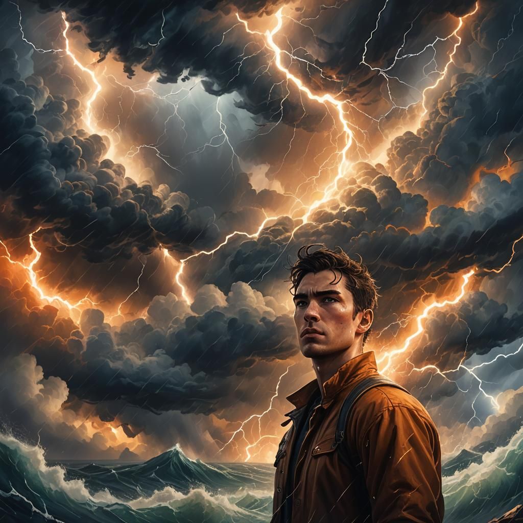Man in Storm: Fantastical Concept Art