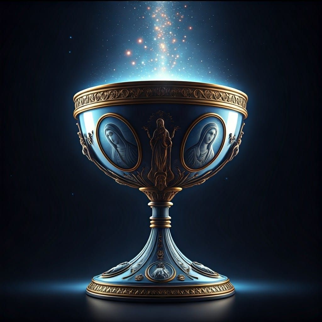 Ethereal Holy Grail Radiating Mystical Glow