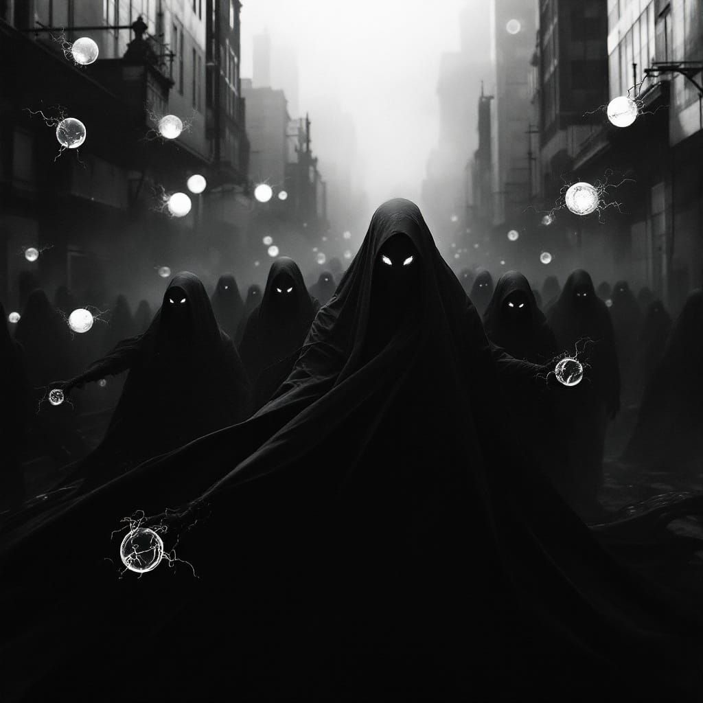 Gothic Procession in Lightless City