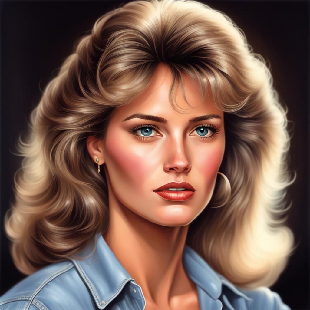 Realistic Portrait of an American Woman, 1980s