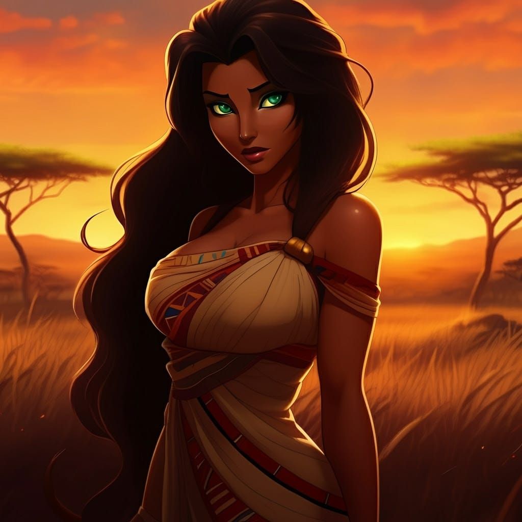 Nala from the Lion King in human form.