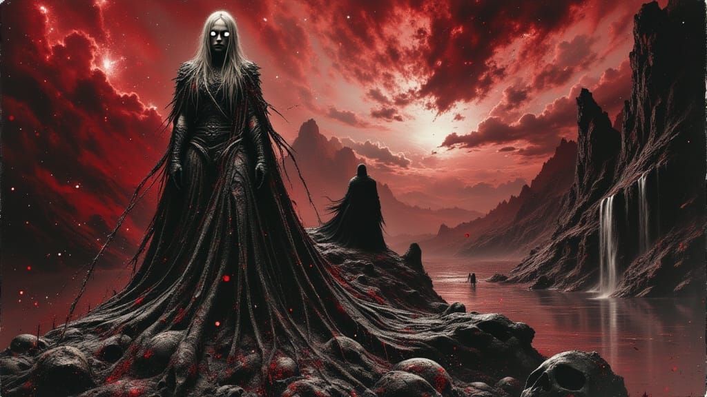 Viking Necromancer Warrior in Dark Impasto Painting