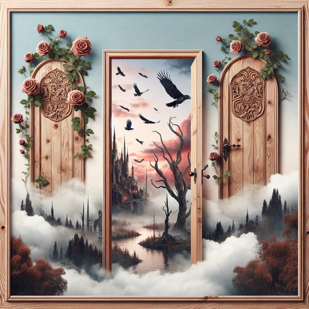 Floating Door to Gothic Fantasy Realm