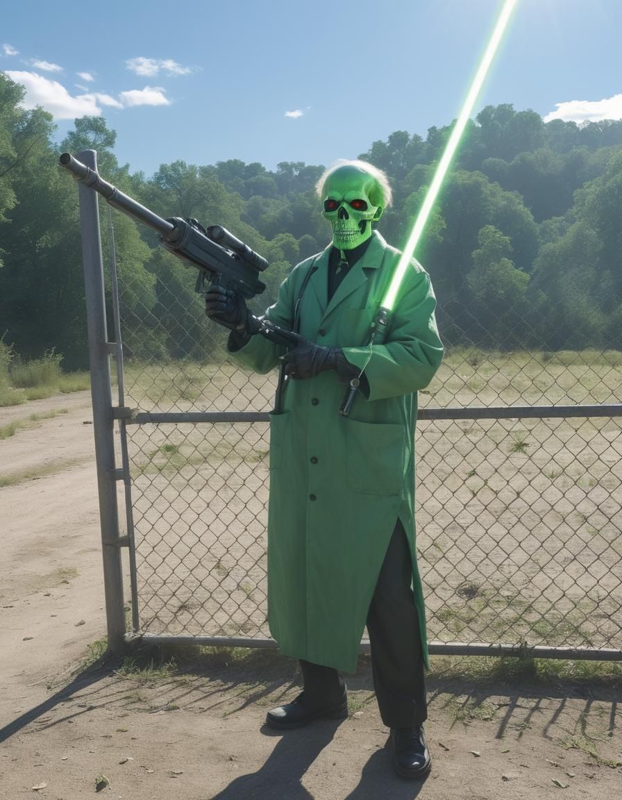 Mad Scientist with Laser Rifle: Bernie Wrightson Concept