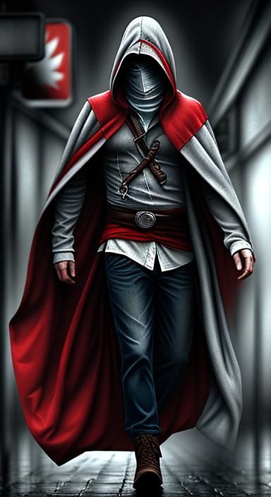 Watercolor Assassin in Rainy City