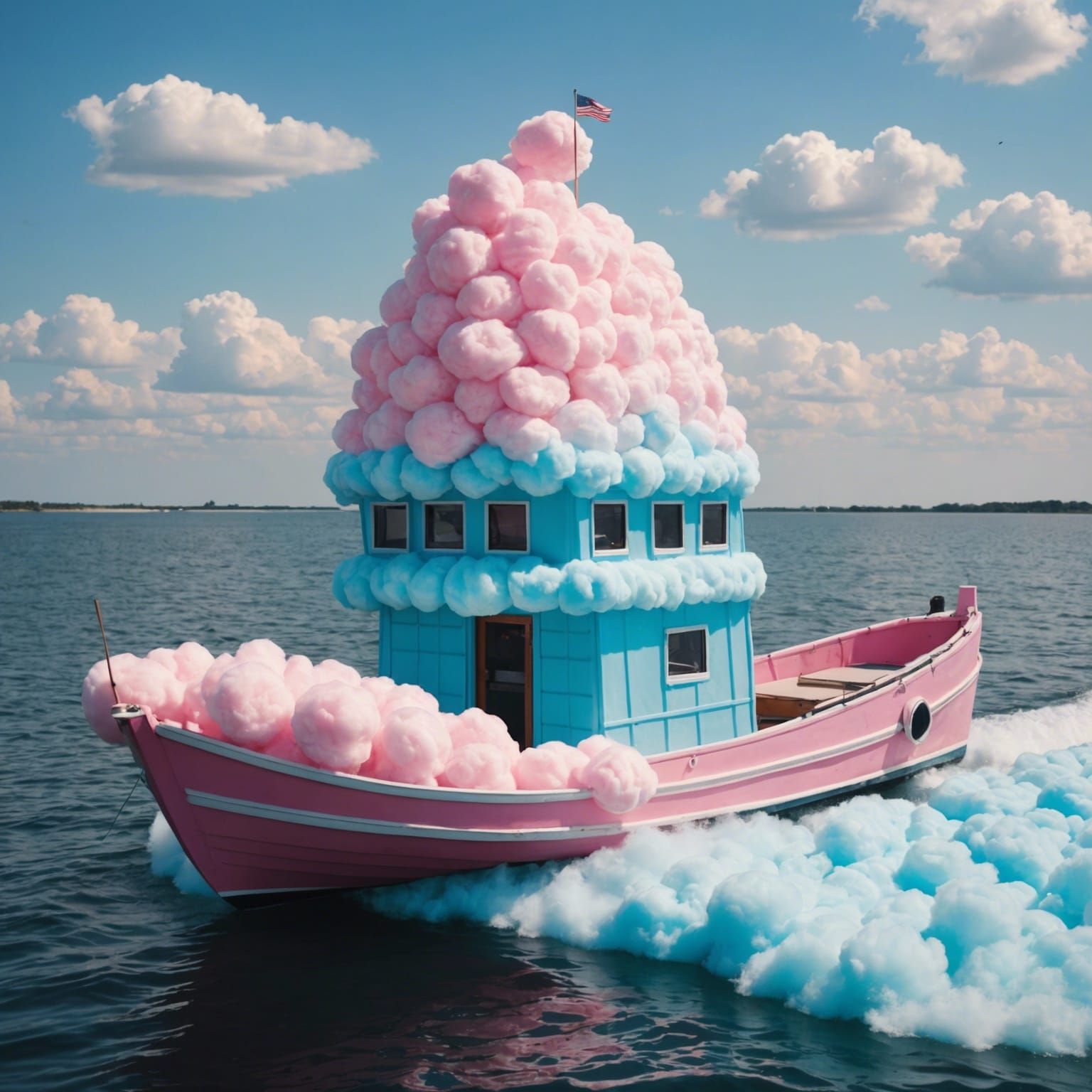 Cotton Candy Boat: A Sweet Surreal Creation