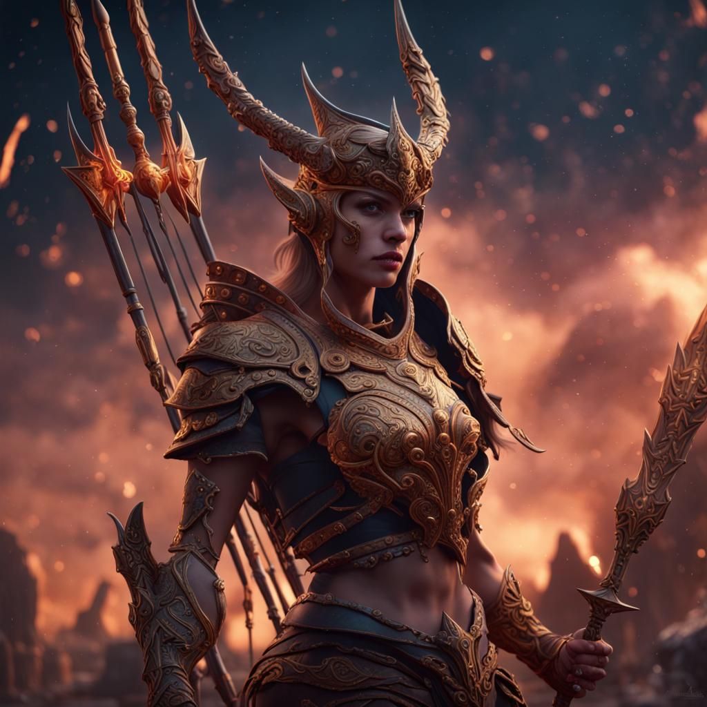 Sagittarius: Warrior Villain in Detailed Matte Painting