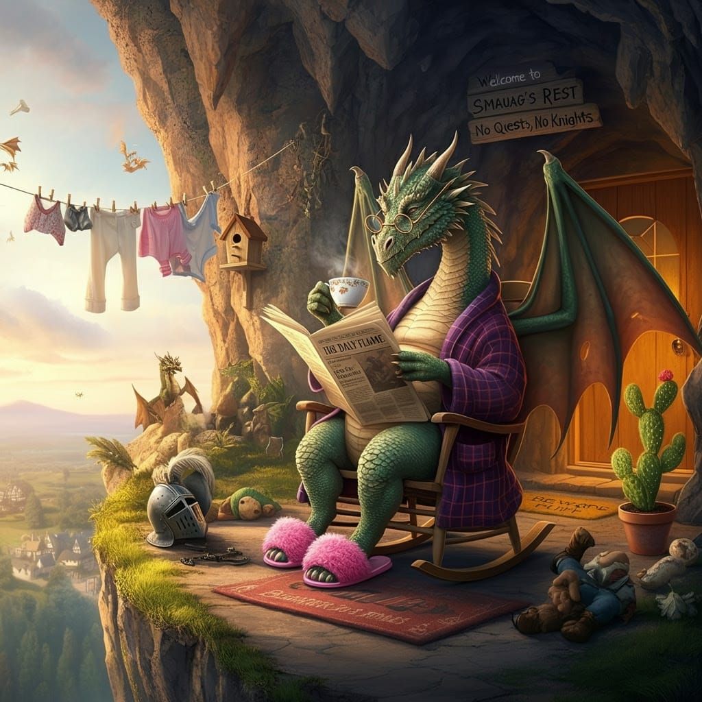 Retired Dragon Living Whimsical Retirement Dream