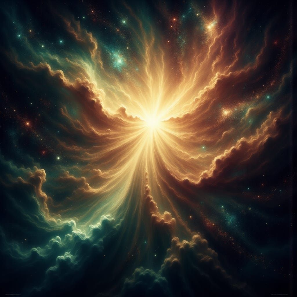 Ethereal Soul in Cosmic Nebula