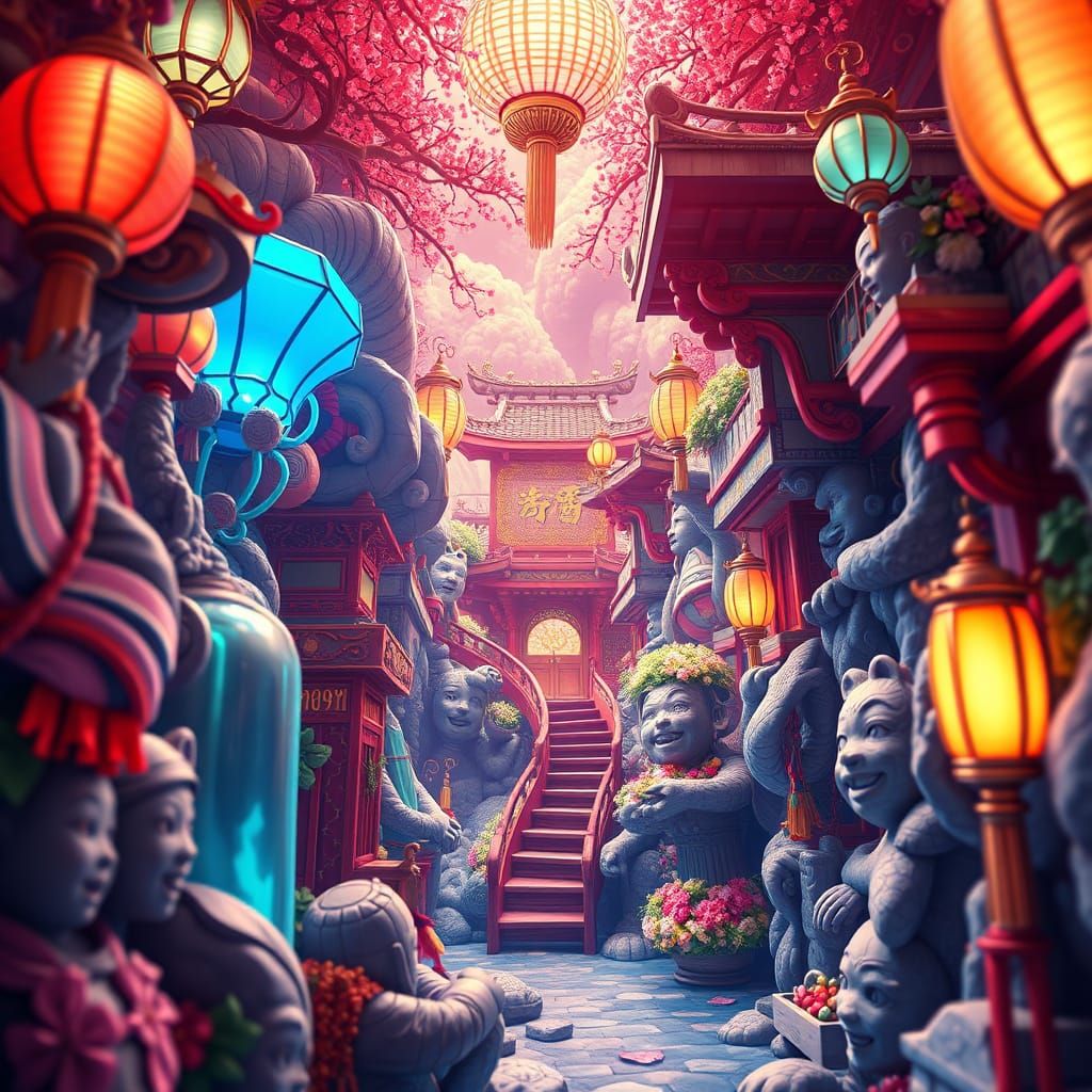 Hyper-Realistic Anime-Inspired Fantasy Realm