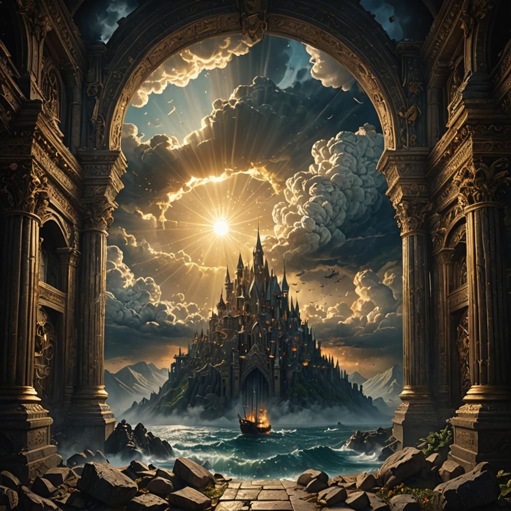 Time Passes: Detailed Matte Painting in Fantasy Style