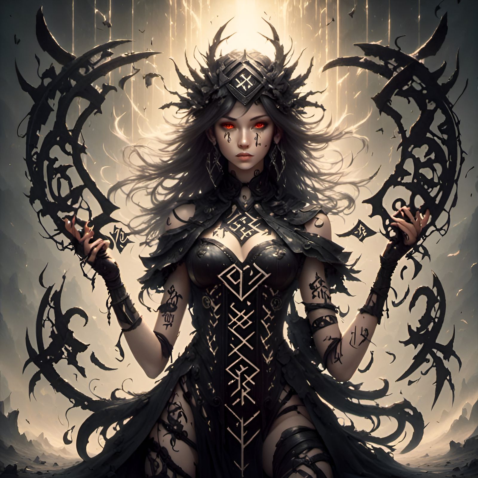 Shadow Hunters with Glowing Runes