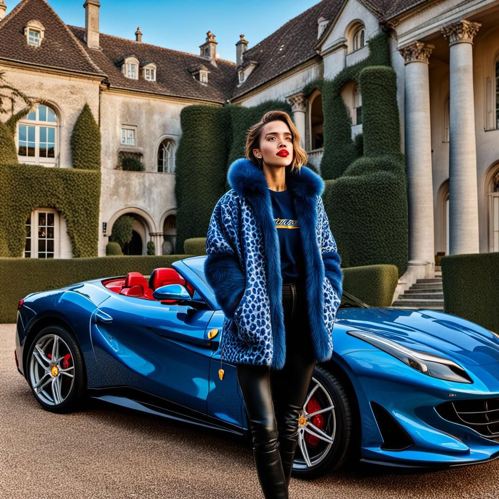 Jessica Alba as Ravenclaw Student in Hyperrealistic Photo