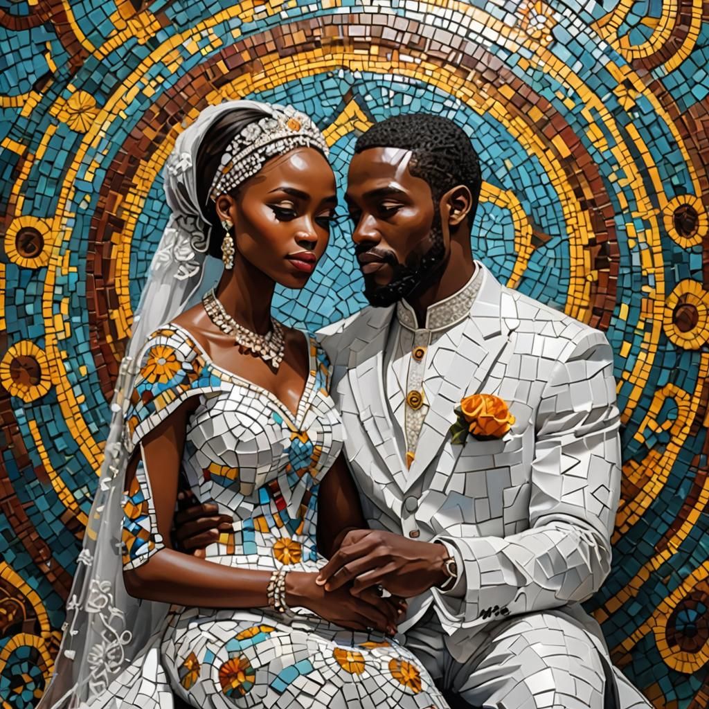 African Wedding Mosaic of Past and Future