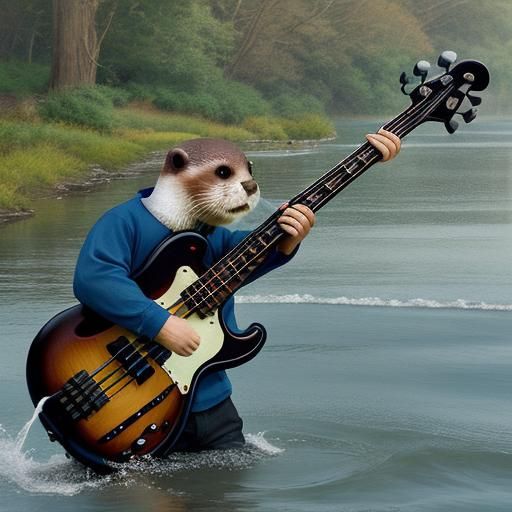 Otter in Muted Tones with Gentle Bass