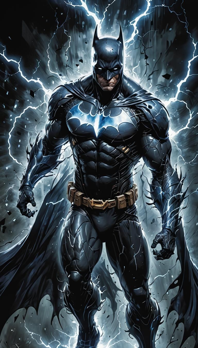 Ghostly Dark Knight Batman of Electric Energy