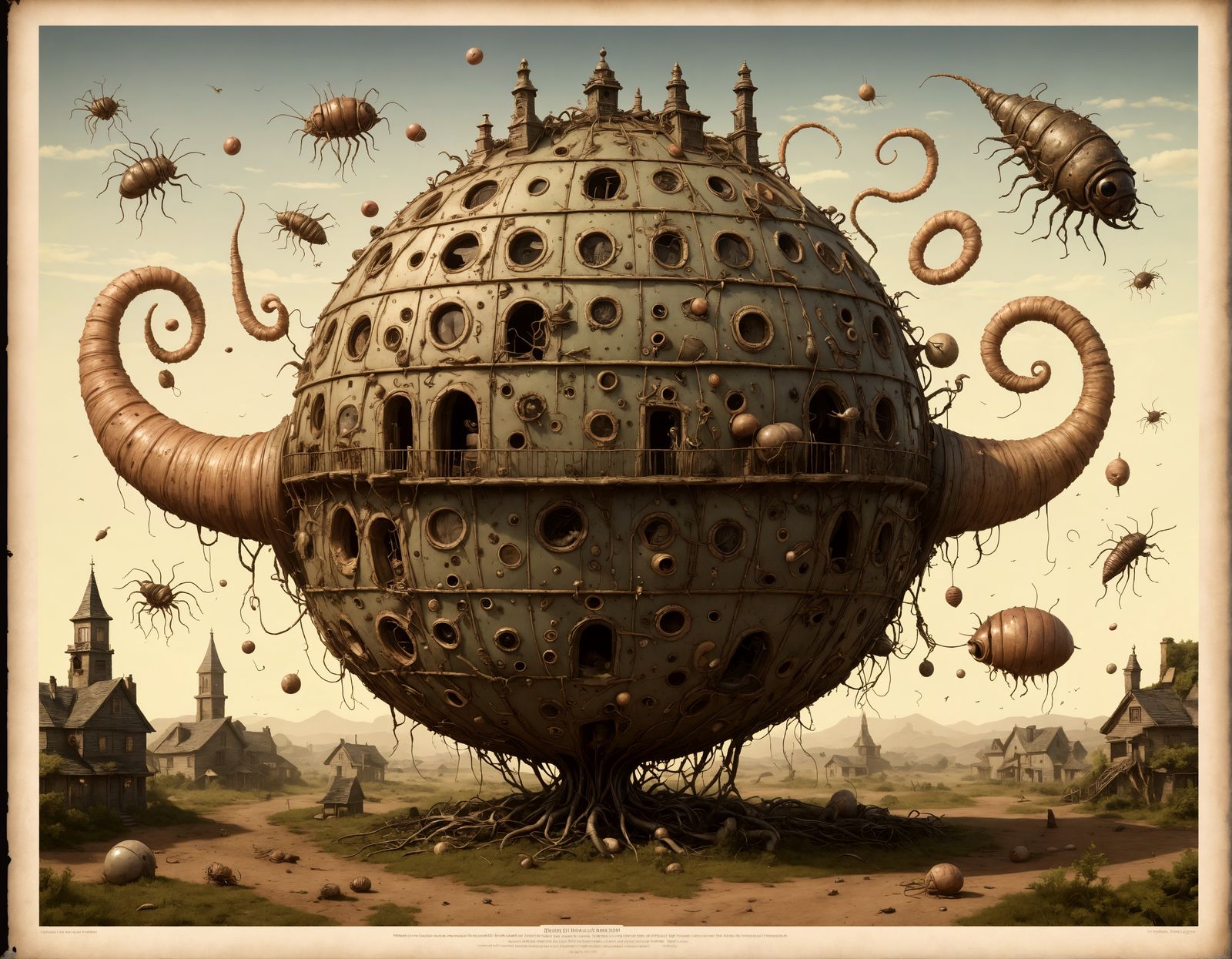 Surreal Worm House on Parasite Planet