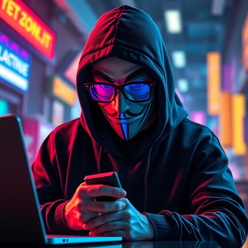 Satoshi in Futuristic Hong Kong, Hyperrealistic Style