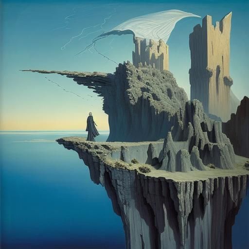 Surreal Melting Tempest Inspired by Salvador Dali