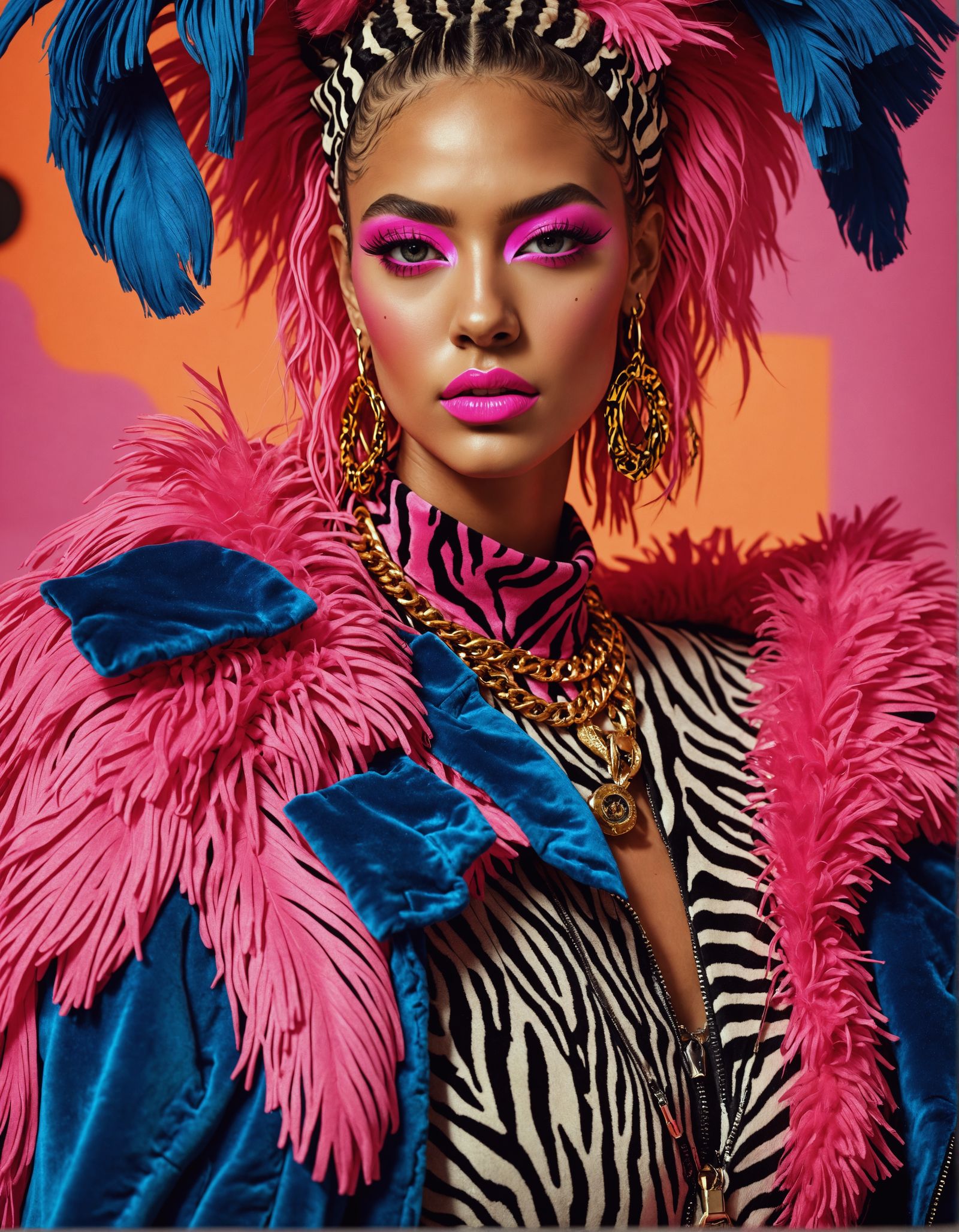 Luxurious Maximalist Fashion Portrait