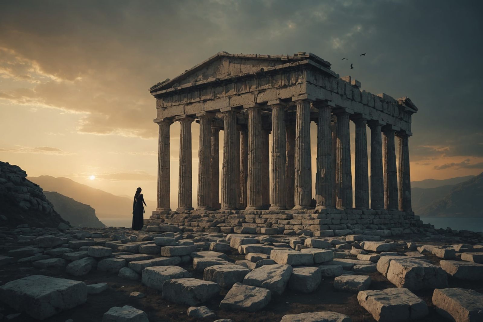 Ruin of a Greek Temple