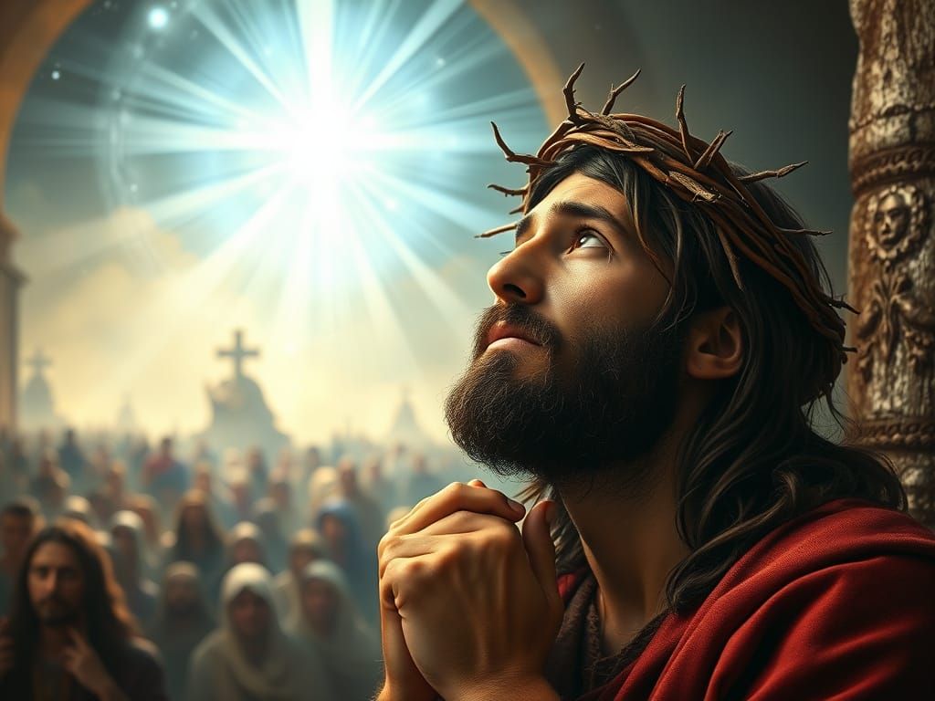 Jesus Christ in Prayer as Astral Cosmic Illustration