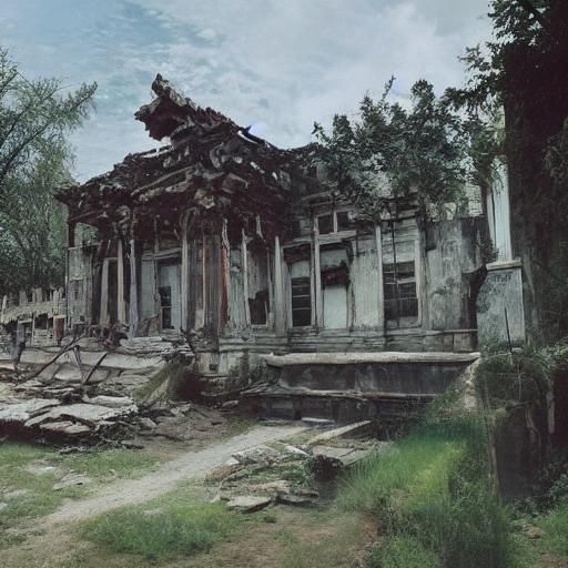 Temple Ruins: Classical Meets Pop Art