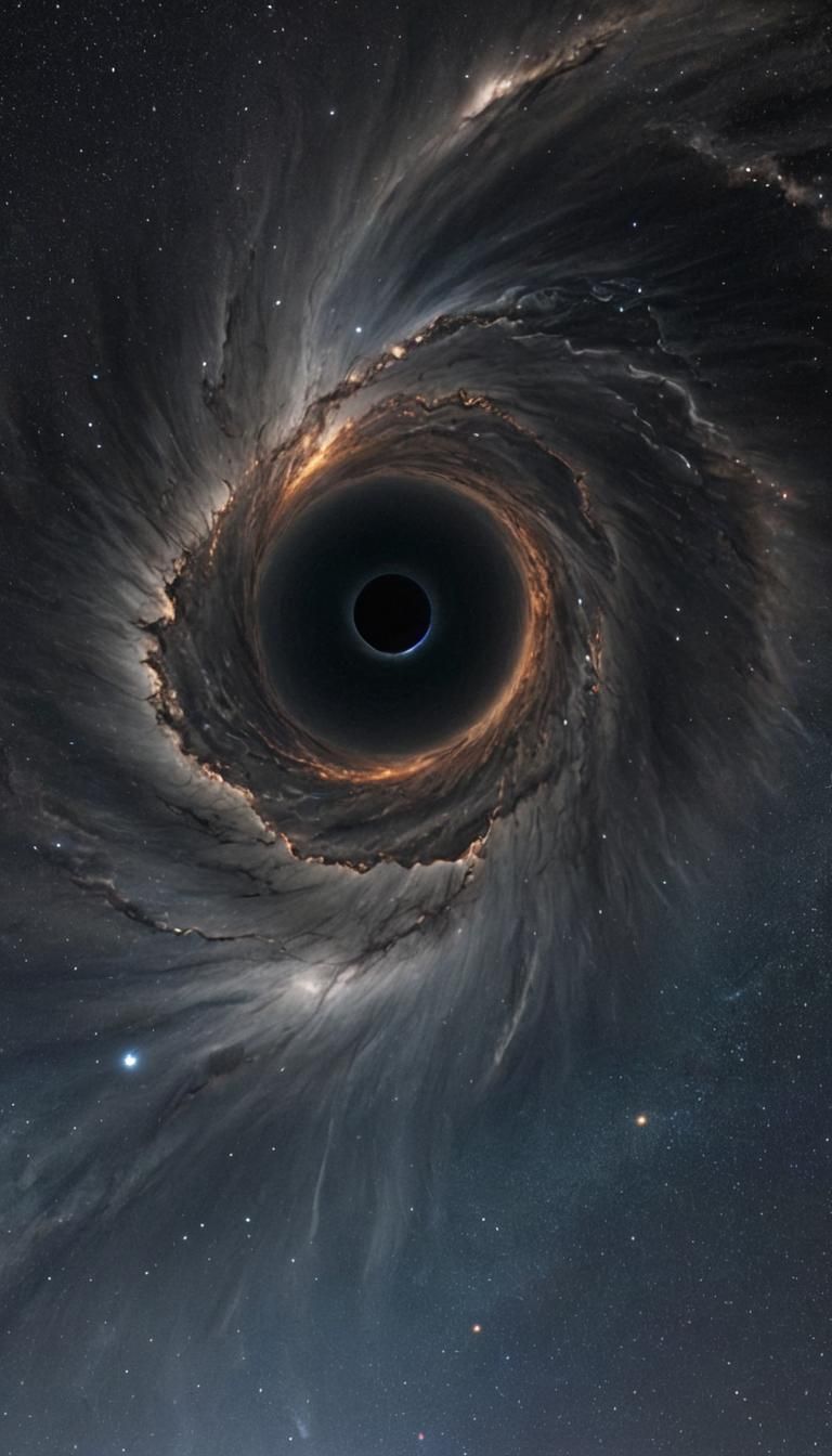 Simulated Black Hole Distorting Space and Light