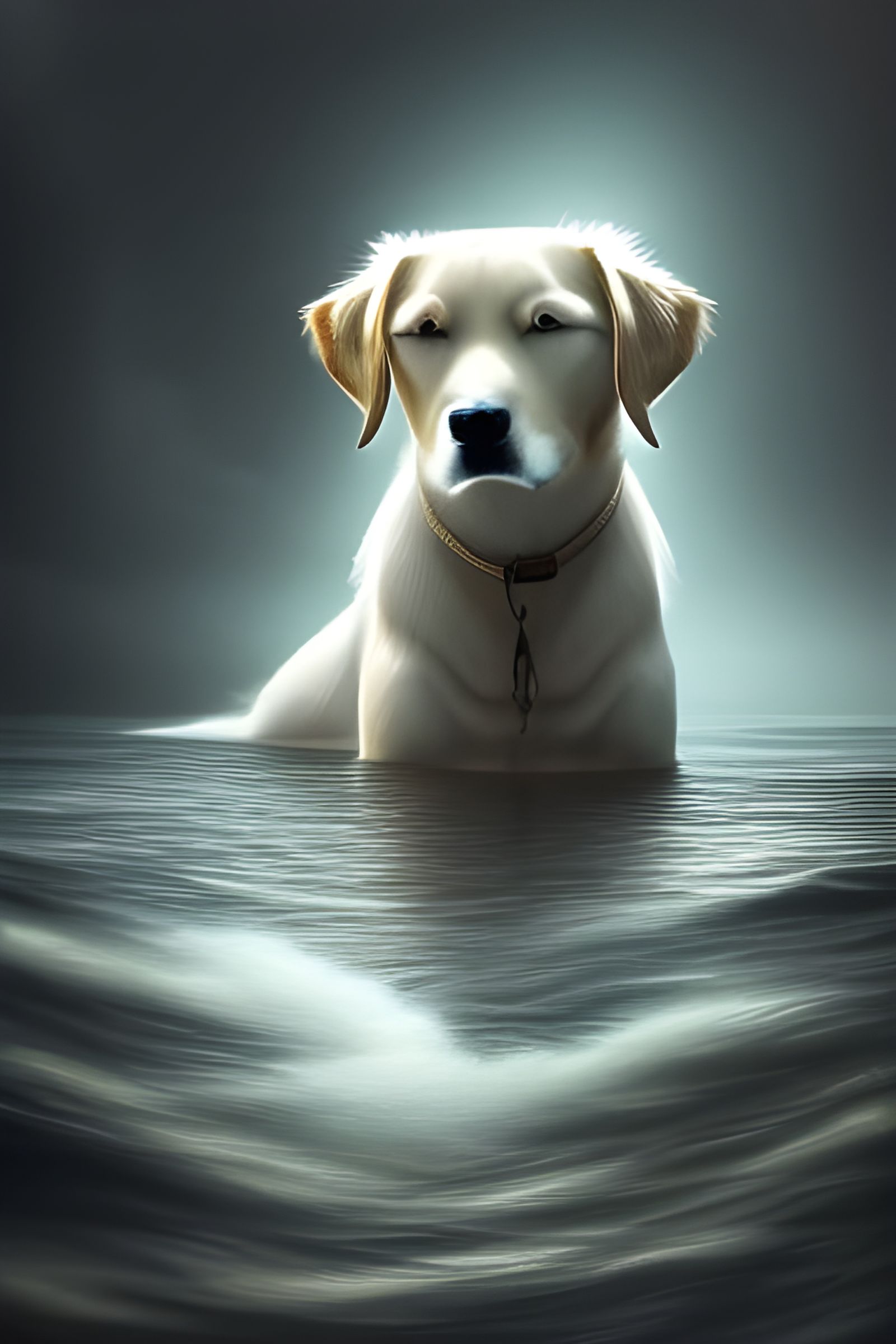 Elegant Dog Portrait in Photorealistic Style