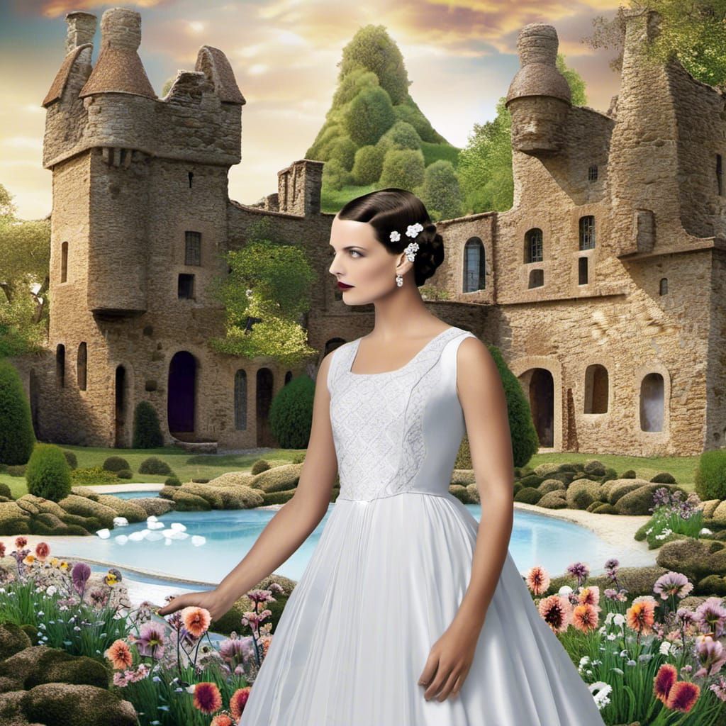 Countess Bathory: Surreal 3D Portrait in Vibrant Style