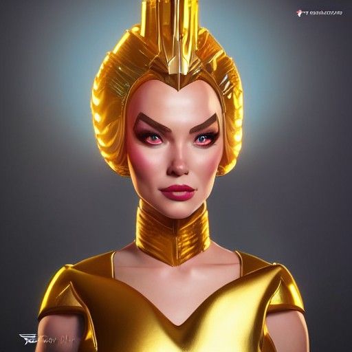 Princess Aura Portrait in Digital Art Style