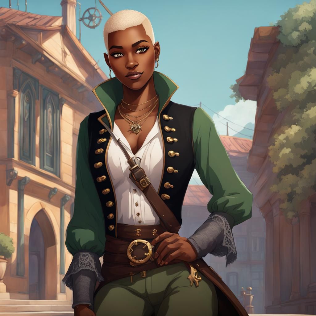 Non-Binary Person with Pirate Sleeves in Academic Art