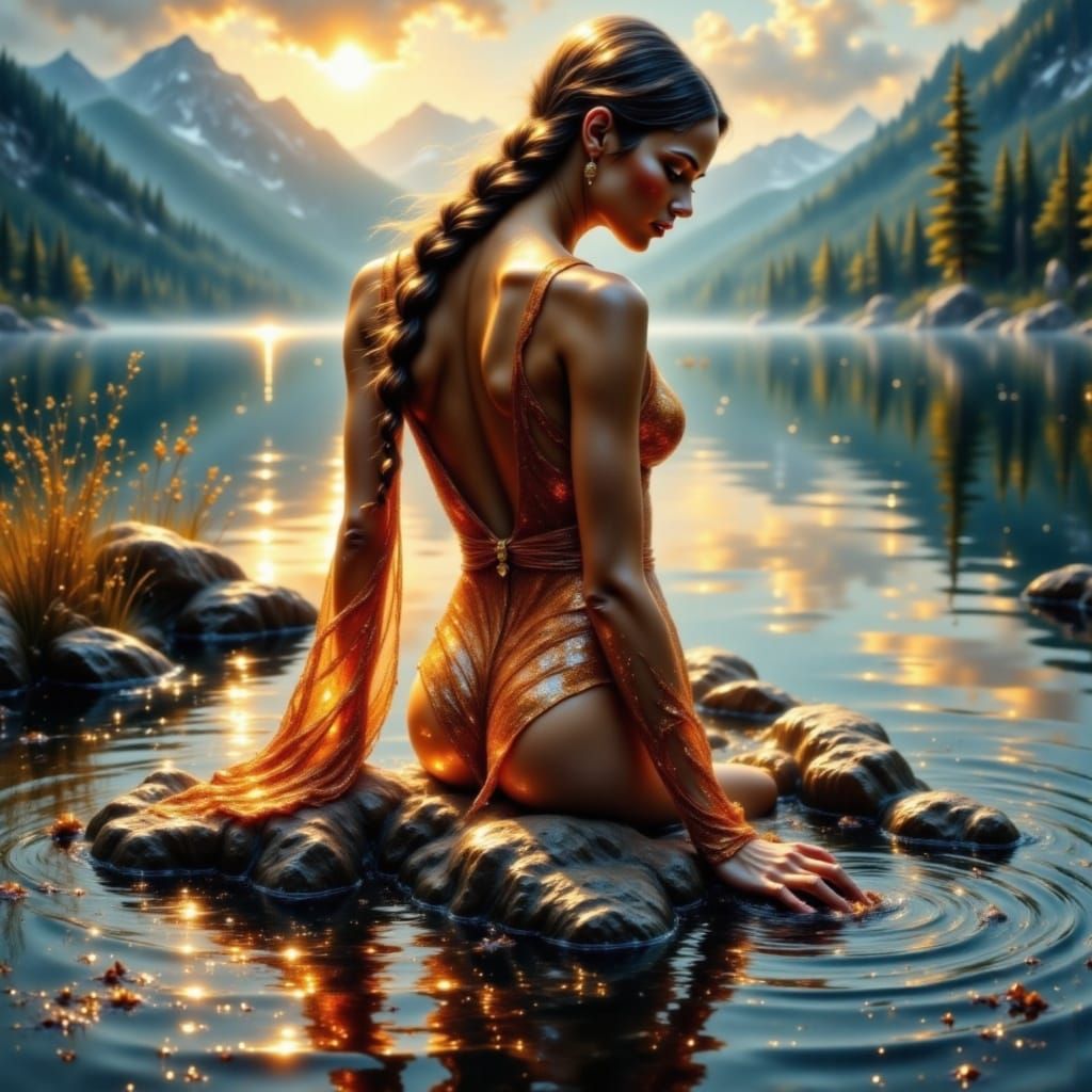 Zarina Evdokija Reflects in Calm Waters