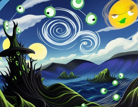 Whimsical Googley Wonderland in Vibrant Colors