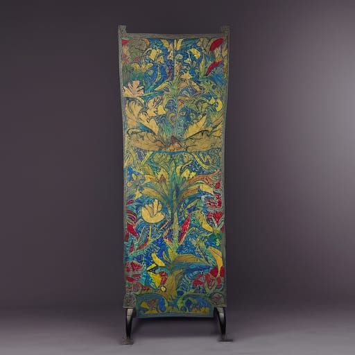 Bronze Warrior in Graffiti Art Style