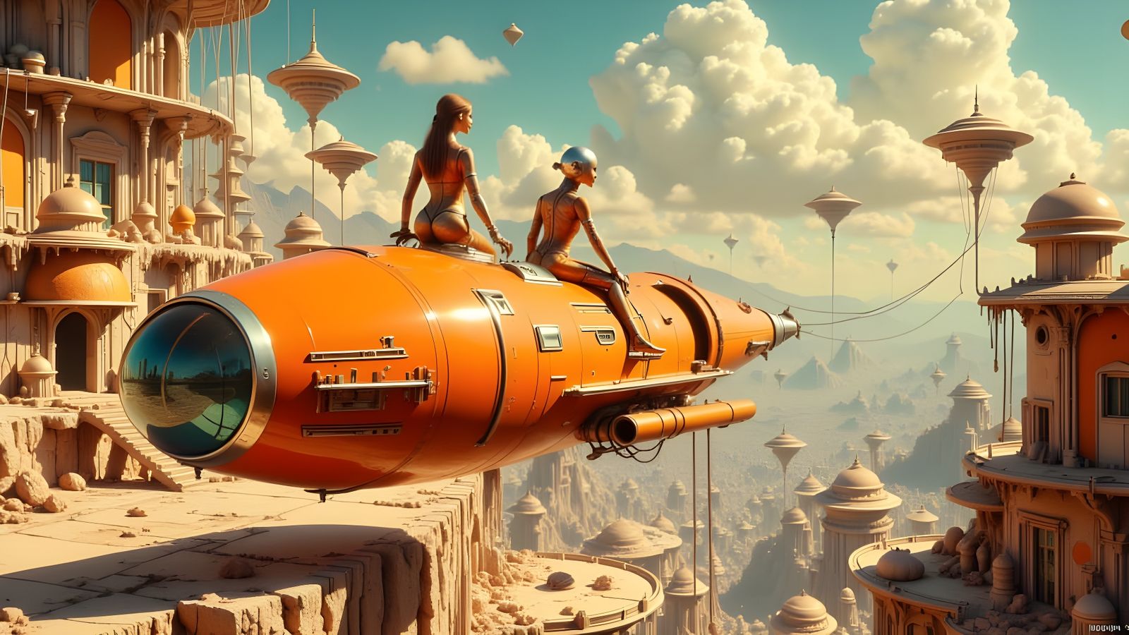 Retro Futuristic Space Colony 🚀