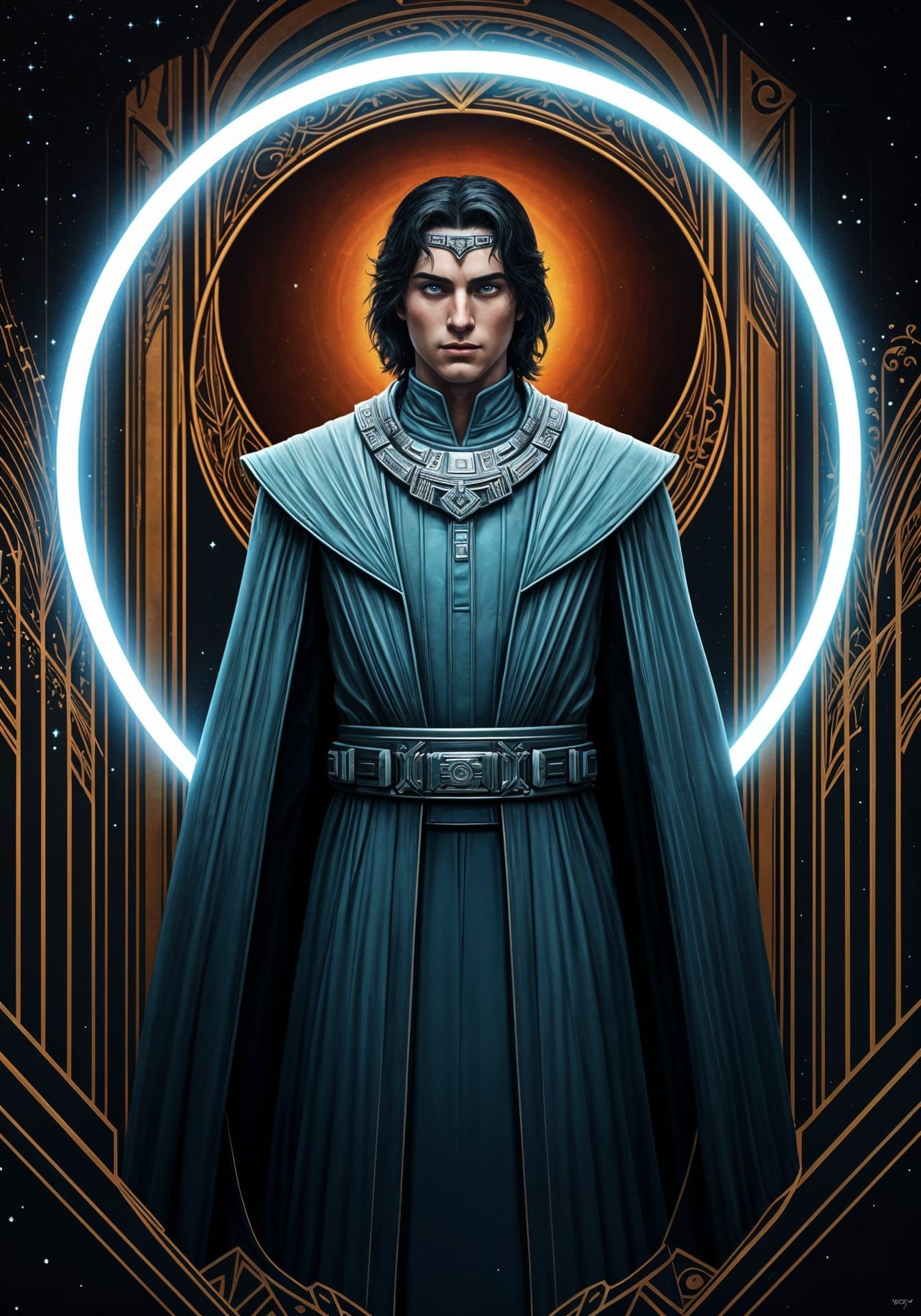 Art Deco Sith Lord Shoots Force Lightning