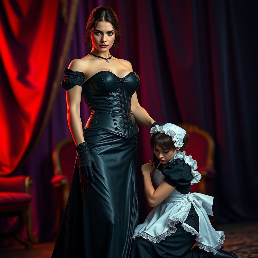 Confident Mistress Dominates Her Devoted Maid