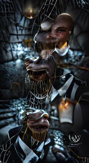 Boogeyman's Dark Lair: A Digital Art Nightmare