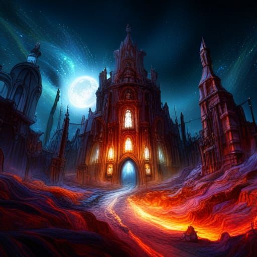 Scary Forest: Evil Dwelling in Detailed Matte Painting