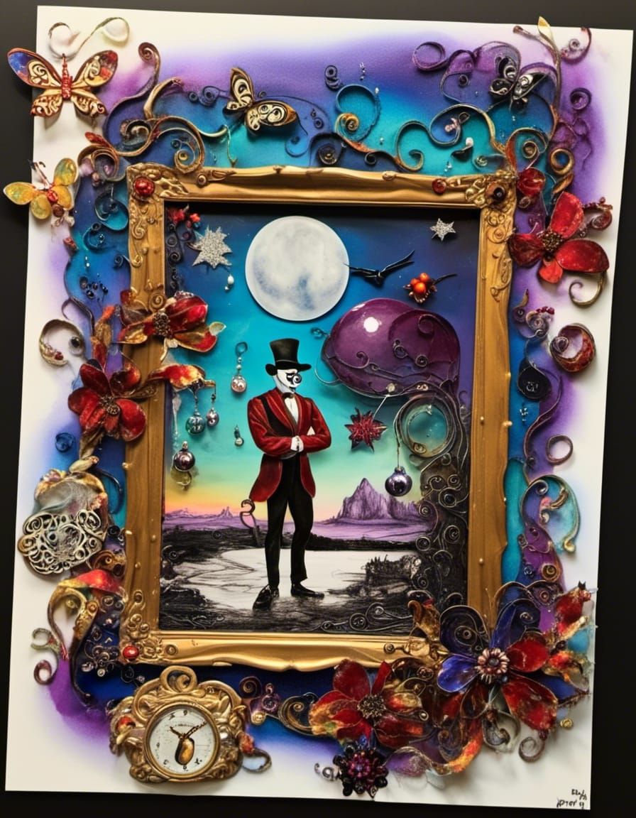 Dark Fantasy Cartoon Illustration of Nursery Rhyme