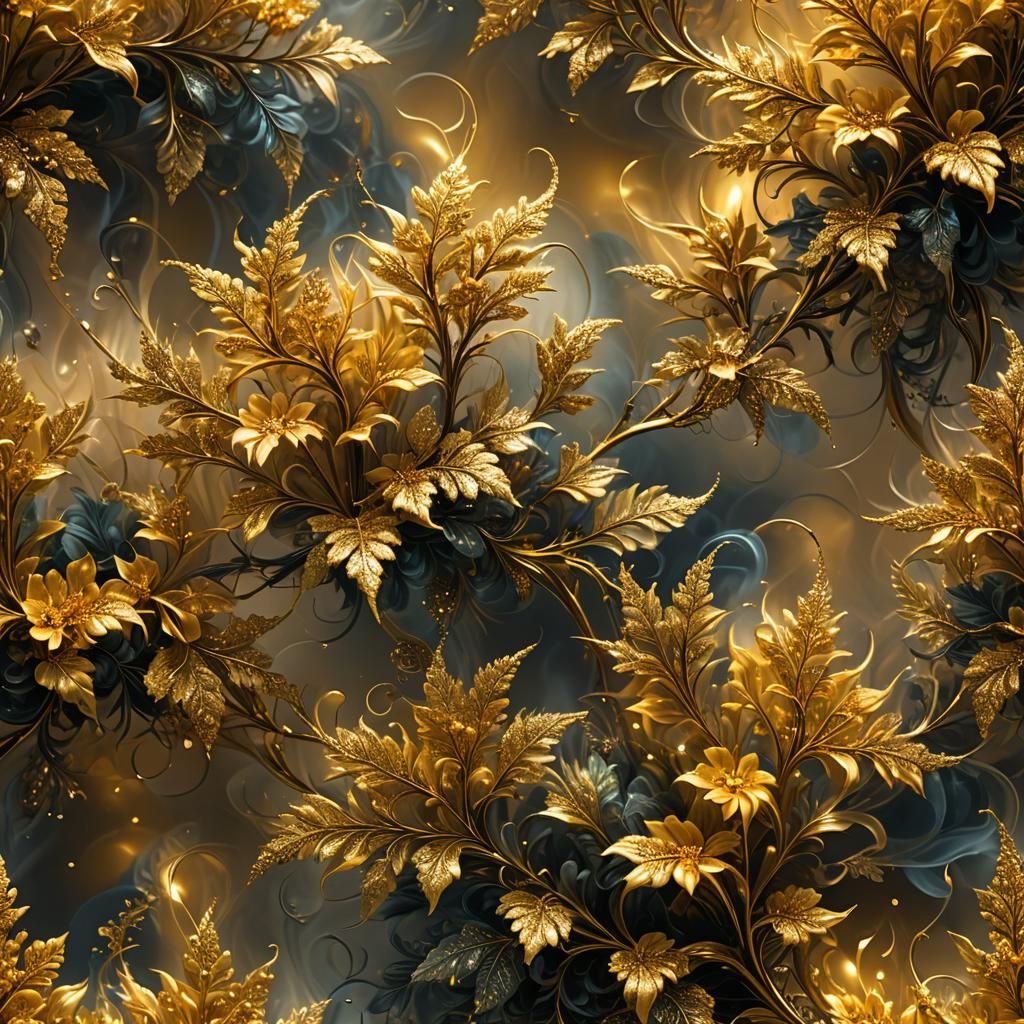 Lush Dreamlike Fractal World in Surrealist Oil Painting