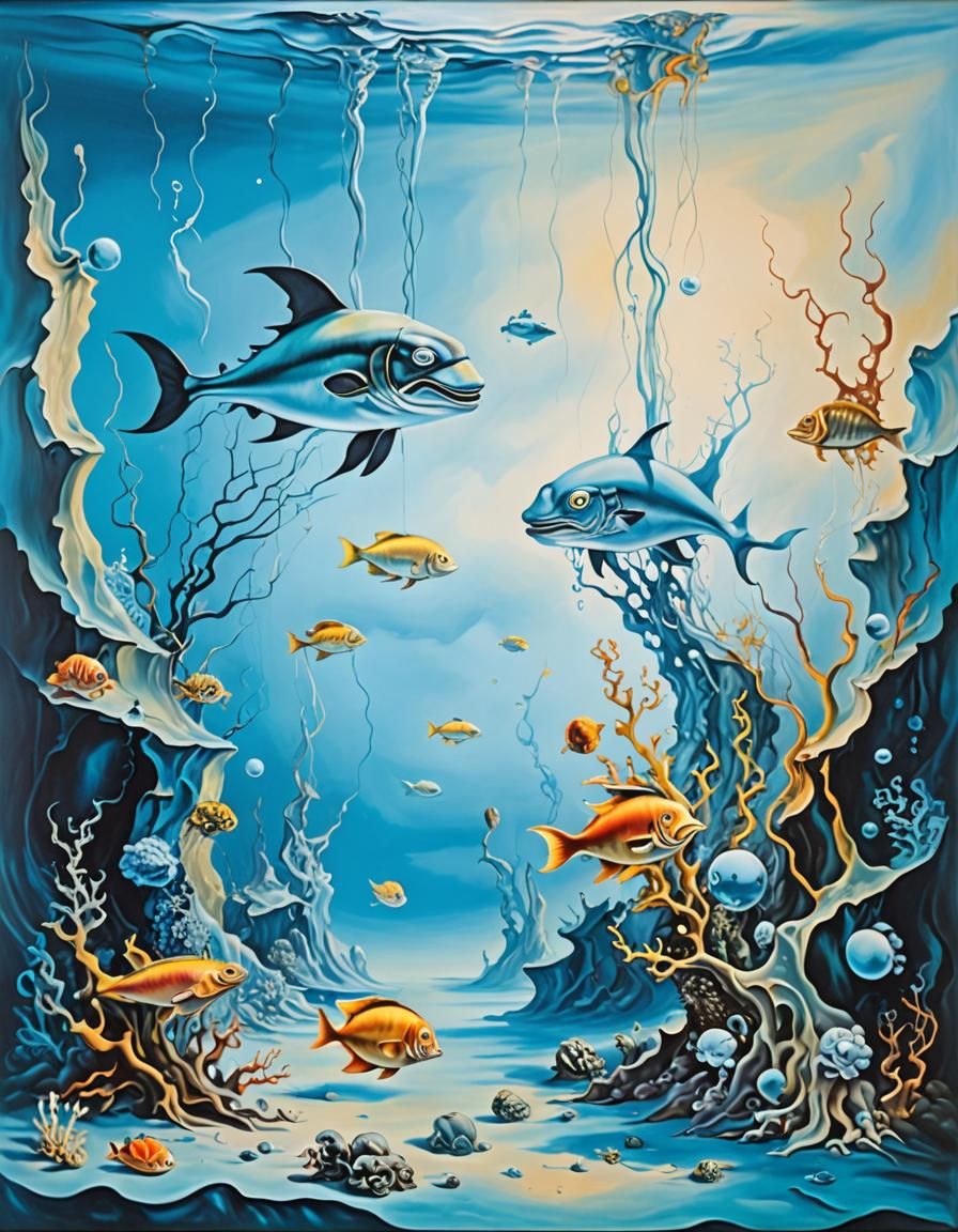 Surreal Underwater Sealife Inspired by Salvador Dali